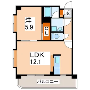 レジデンスカメリアII【3階】の間取り
