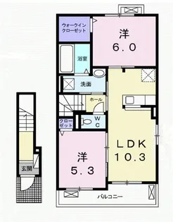 プラシードYMII【2階】の間取り