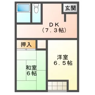 コーポオリエントII【1階】の間取り