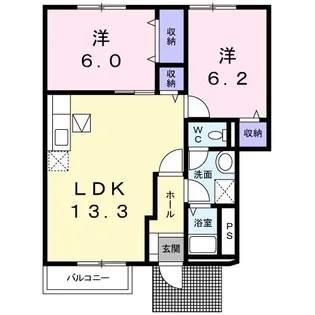 クィーンペガサス I【1階】の間取り