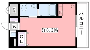 ダイドーメゾン阪神西宮【8階】の間取り