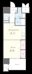 ポルト デュ ボヌール【10階】の間取り