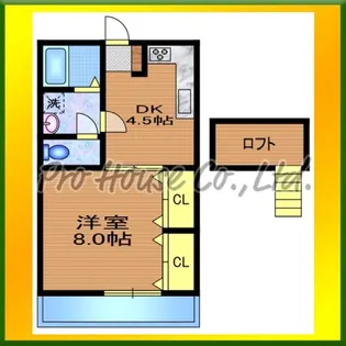プロスぺリテ栄【1階】の間取り