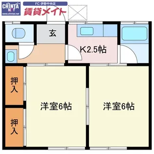 松本テナント【2階】の間取り