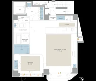 THE SYLA SHIBUYA-TOMIGAYA【4階】の間取り