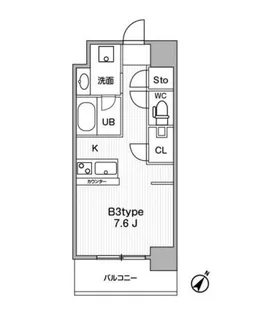 ジェーエムエフレジデンス町田【7階】の間取り