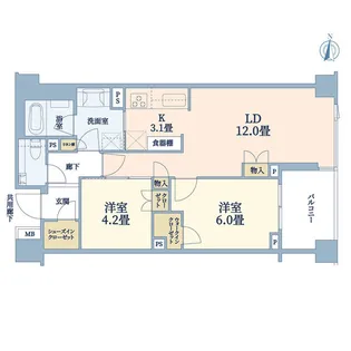 ブランズ神楽坂【3階】の間取り