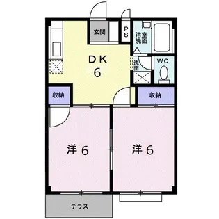 エルディムわたなべ【1階】の間取り