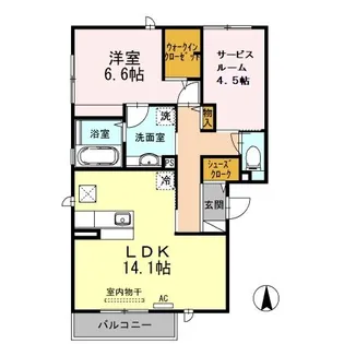 レフィナード【2階】の間取り