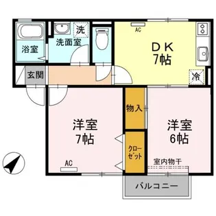 コンフォート21 B【2階】の間取り