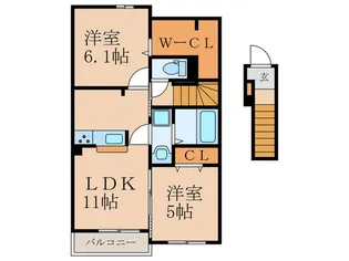 スイート・フィオーレAI II【2階】の間取り