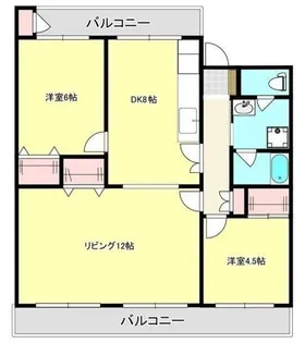 岡田団地13号棟【2階】の間取り