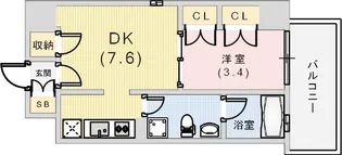 ジープラス【7階】の間取り
