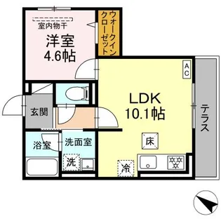 D Paina 生麦(ディーパイナ)【1階】の間取り
