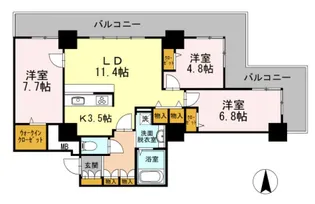 品川シーサイドビュータワーI【24階】の間取り