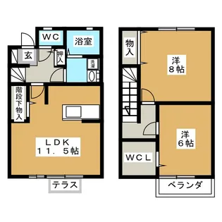 リジェール風間 C棟【1階】の間取り
