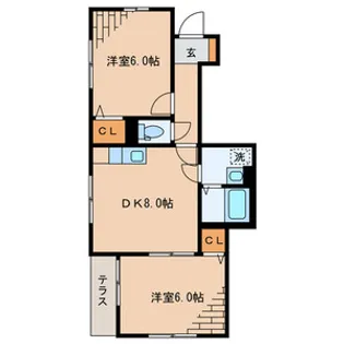 サンシスト【1階】の間取り
