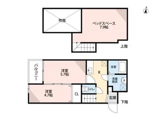 コンフォートベネフィスジオ貝塚駅前【2階】の間取り