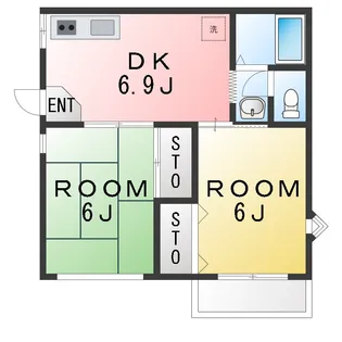 第二スカイハイツ【2階】の間取り