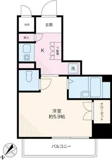 エクセリア白金高輪【4階】の間取り