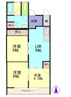 オーロラビル【8階】の間取り