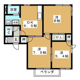 スリーゼ A【2階】の間取り