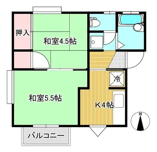 サンプラザ若林【2階】の間取り
