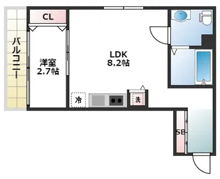 Gradito千林大宮【1階】の間取り