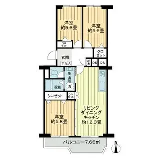 ドルフ青葉台3号館【4階】の間取り