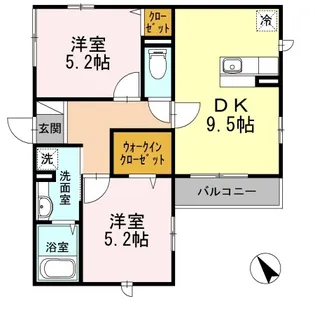 セリジェブラン赤塚新町【1階】の間取り