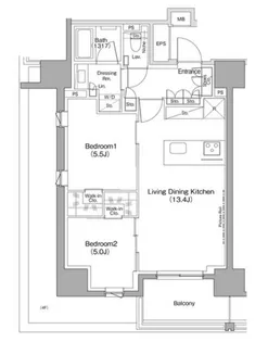 ザ・パークハビオ滝野川【5階】の間取り