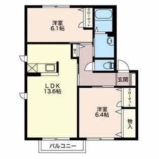 ・エスポワールI【2階】の間取り