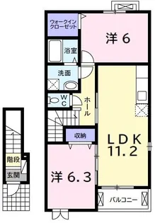 クラシオン【2階】の間取り