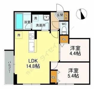 レジデンス練馬桜台【4階】の間取り