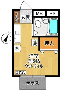 コーポN~コーポエヌ~【1階】の間取り