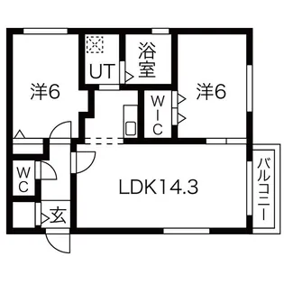 プランタン円山【4階】の間取り