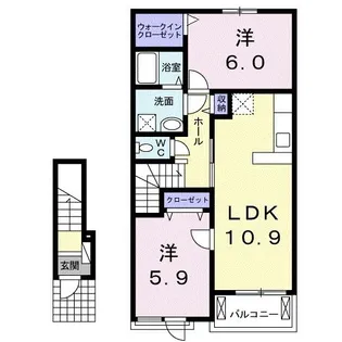 ジェルメ【2階】の間取り