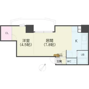 パークヒルズ琴似25【2階】の間取り