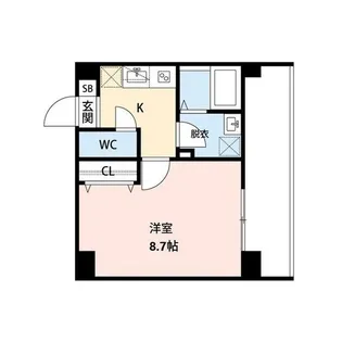 CUES(キューズ)東万代【9階】の間取り