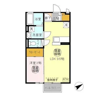 ヘクセンハウス堀町【2階】の間取り