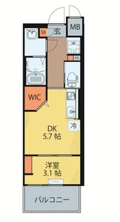 シェルグランデ広瀬橋【6階】の間取り