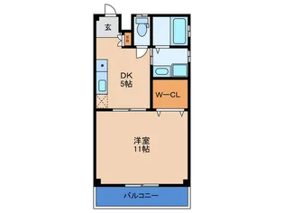 サンラフレII【3階】の間取り