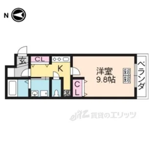 エクラン二条城【3階】の間取り