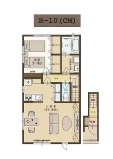 ユーソニアン・前川東D【2階】の間取り