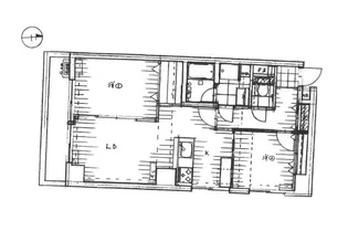 クレール島津山【2階】の間取り