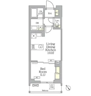 グランパーク千駄ヶ谷レジデンス【4階】の間取り