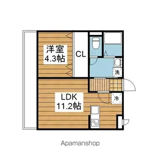 フォレストメゾン堀割参番館【2階】の間取り
