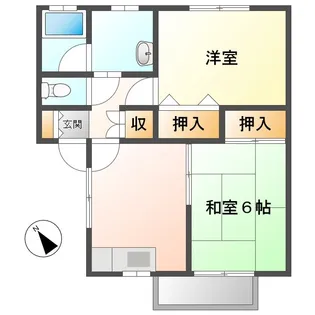 コーポフジ【1階】の間取り