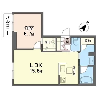 カーサ モンテリブロ【1階】の間取り