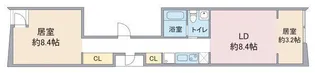 Floraison HANAKAWADO【4階】の間取り